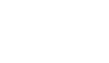 Knights Coffee white stacked logo - tight crop for footer